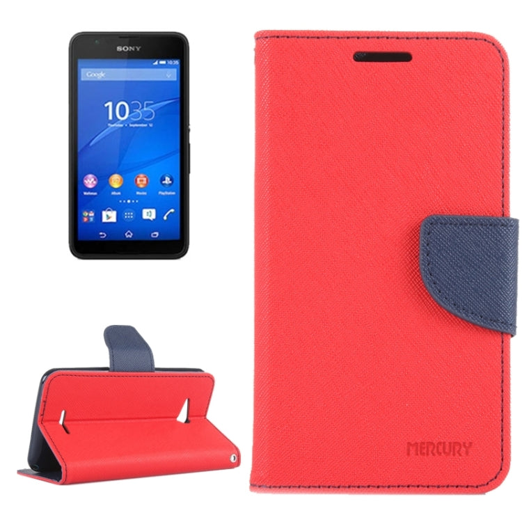 Color Matching Style Cross Texture Horizontal Flip Leather Case with Holder & Card Slots & Wallet for Sony Xperia E4G