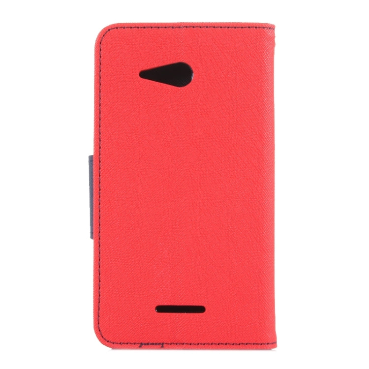 Color Matching Style Cross Texture Horizontal Flip Leather Case with Holder & Card Slots & Wallet for Sony Xperia E4G