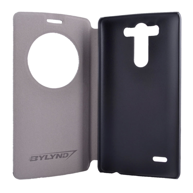 Horizontal Flip Litchi Texture Leather Case with Holder & Caller ID Display for LG G3