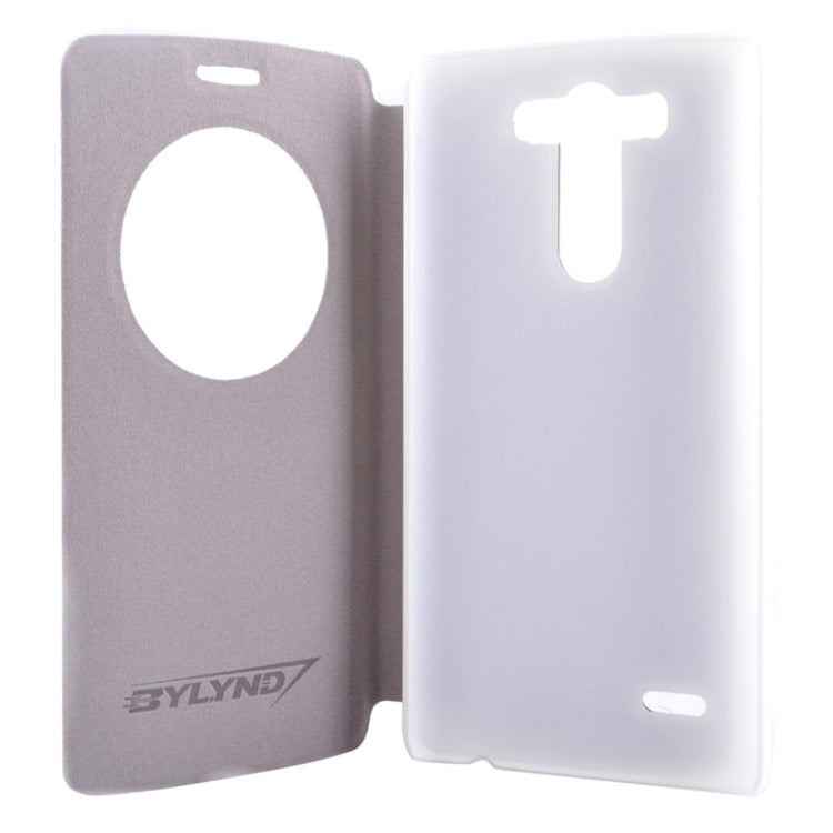 Horizontal Flip Litchi Texture Leather Case with Holder & Caller ID Display for LG G4