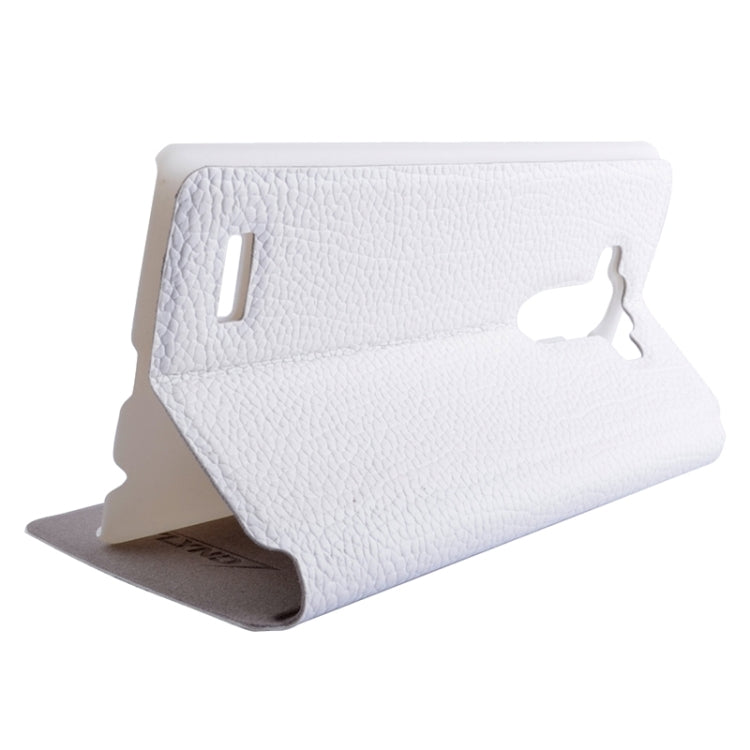 Horizontal Flip Litchi Texture Leather Case with Holder & Caller ID Display for LG G4