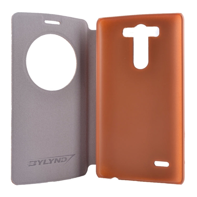 Horizontal Flip Litchi Texture Leather Case with Holder & Caller ID Display for LG G4