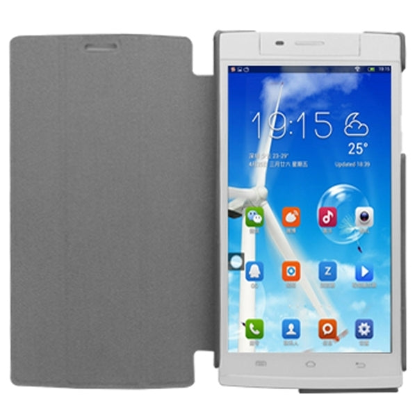Protective PU Leather Case with Holder for CHUWI DX1(Grey)