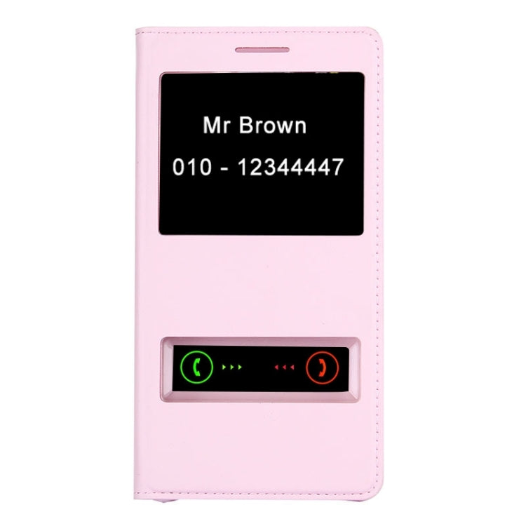 Litchi Texture Horizontal Flip Leather Case with Call Display ID for Huawei Honor 7