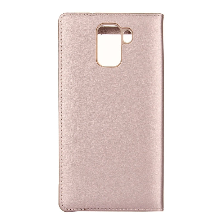 Litchi Texture Horizontal Flip Leather Case with Call Display ID for Huawei Honor 7