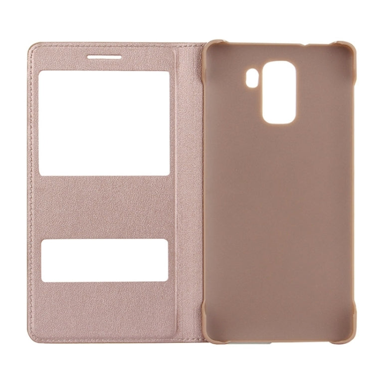 Litchi Texture Horizontal Flip Leather Case with Call Display ID for Huawei Honor 7