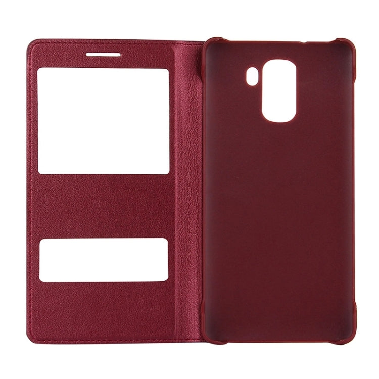 Litchi Texture Horizontal Flip Leather Case with Call Display ID for Huawei Honor 7