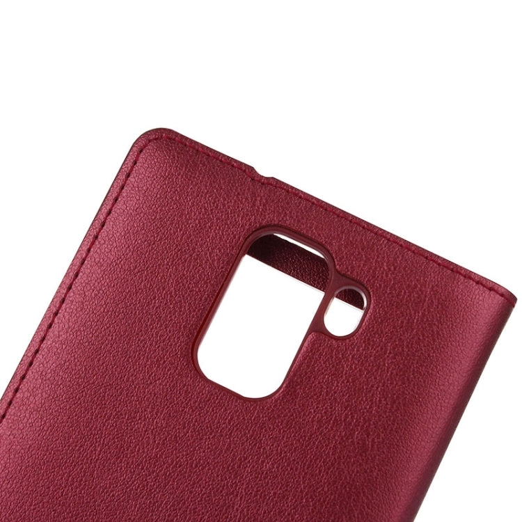 Litchi Texture Horizontal Flip Leather Case with Call Display ID for Huawei Honor 7