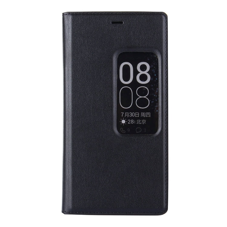 Litchi Texture Horizontal Flip Leather Case with Window & Sleep / Wake-up Function for Huawei Ascend P8