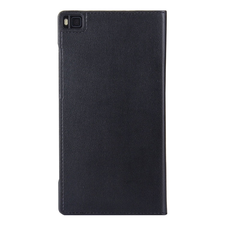 Litchi Texture Horizontal Flip Leather Case with Window & Sleep / Wake-up Function for Huawei Ascend P8