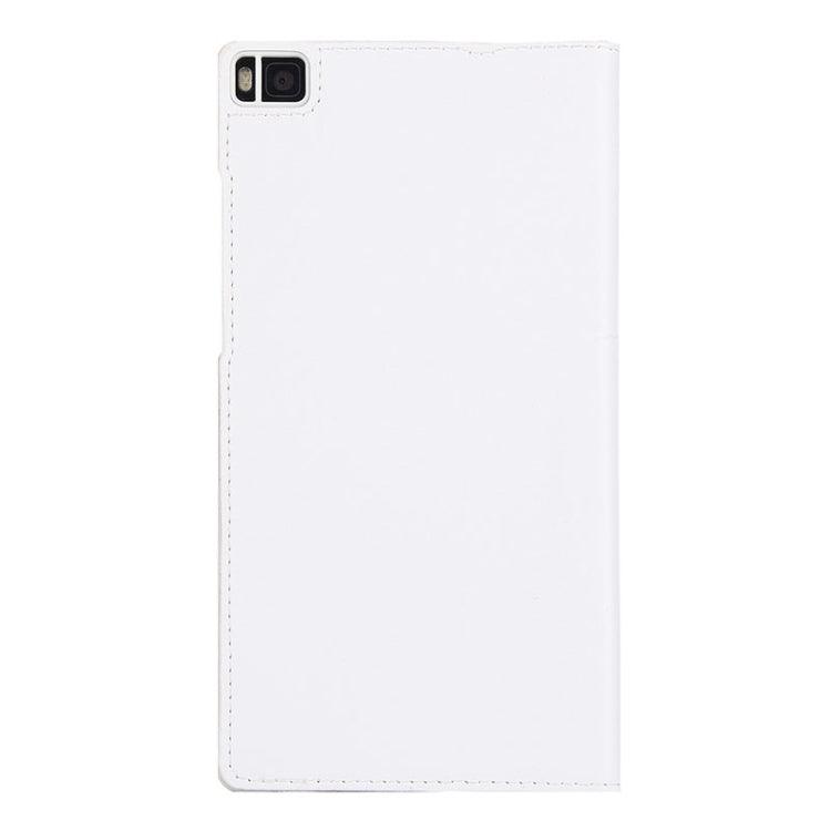 Litchi Texture Horizontal Flip Leather Case with Window & Sleep / Wake-up Function for Huawei Ascend P8