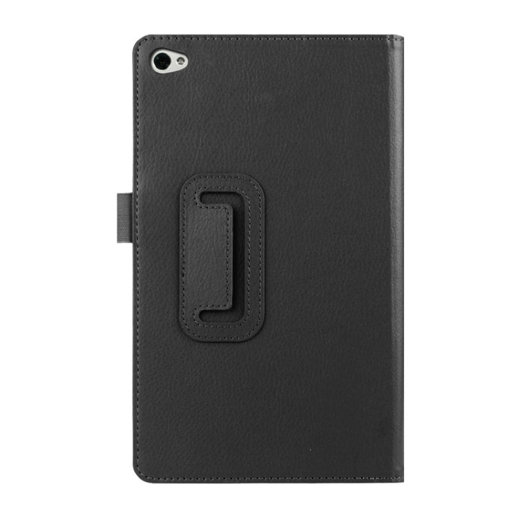 Litchi Texture Horizontal Flip Solid Color Smart Leather Case with Two-folding Holder & Sleep / Wake-up Function for Huawei MediaPad M2