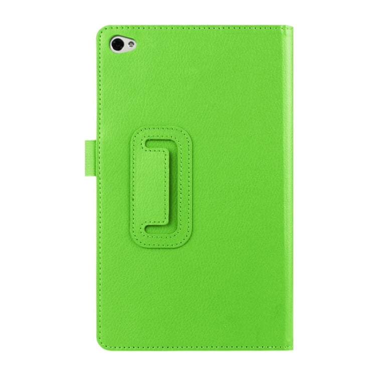 Litchi Texture Horizontal Flip Solid Color Smart Leather Case with Two-folding Holder & Sleep / Wake-up Function for Huawei MediaPad M2
