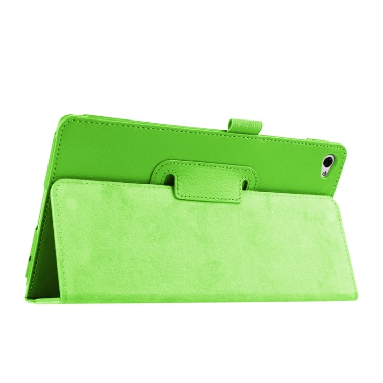 Litchi Texture Horizontal Flip Solid Color Smart Leather Case with Two-folding Holder & Sleep / Wake-up Function for Huawei MediaPad M2