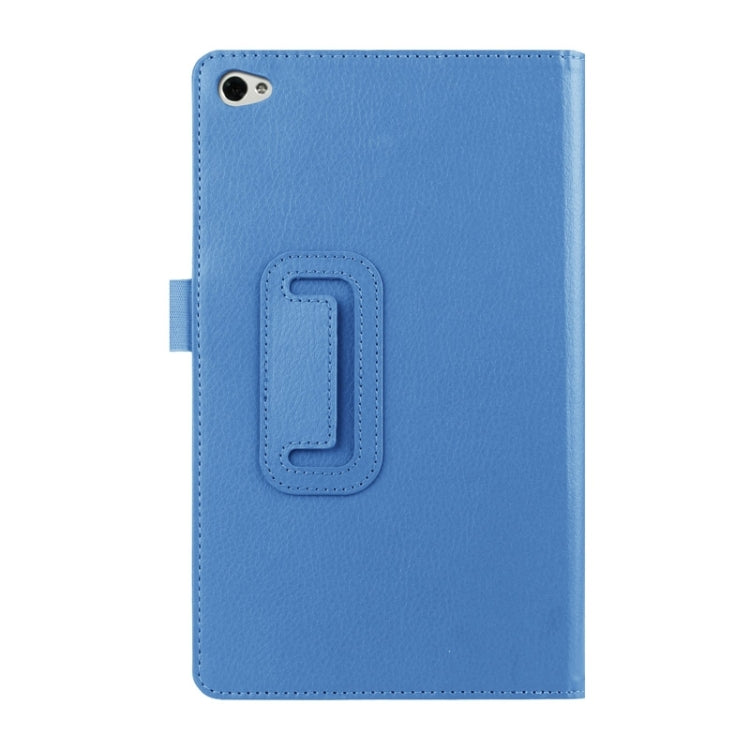 Litchi Texture Horizontal Flip Solid Color Smart Leather Case with Two-folding Holder & Sleep / Wake-up Function for Huawei MediaPad M2