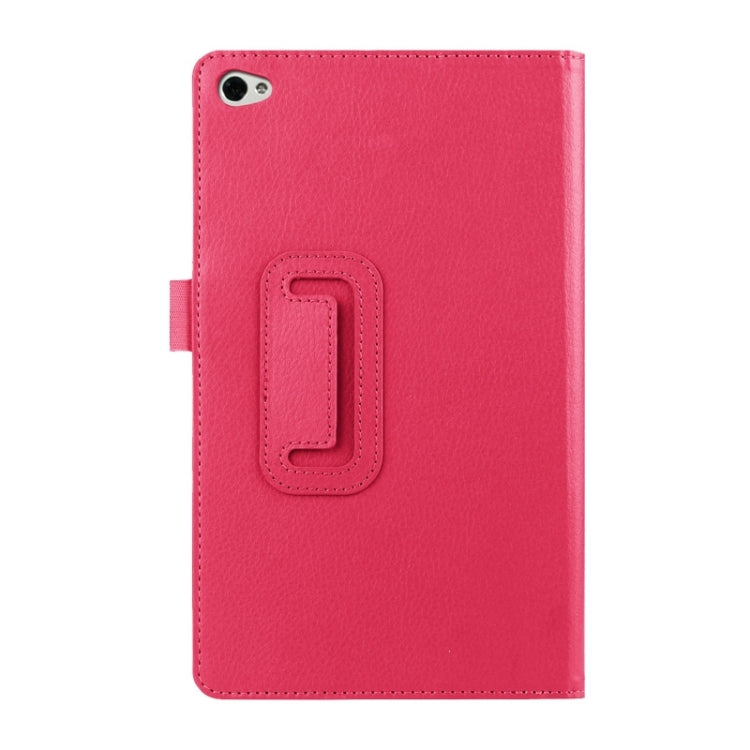 Litchi Texture Horizontal Flip Solid Color Smart Leather Case with Two-folding Holder & Sleep / Wake-up Function for Huawei MediaPad M2