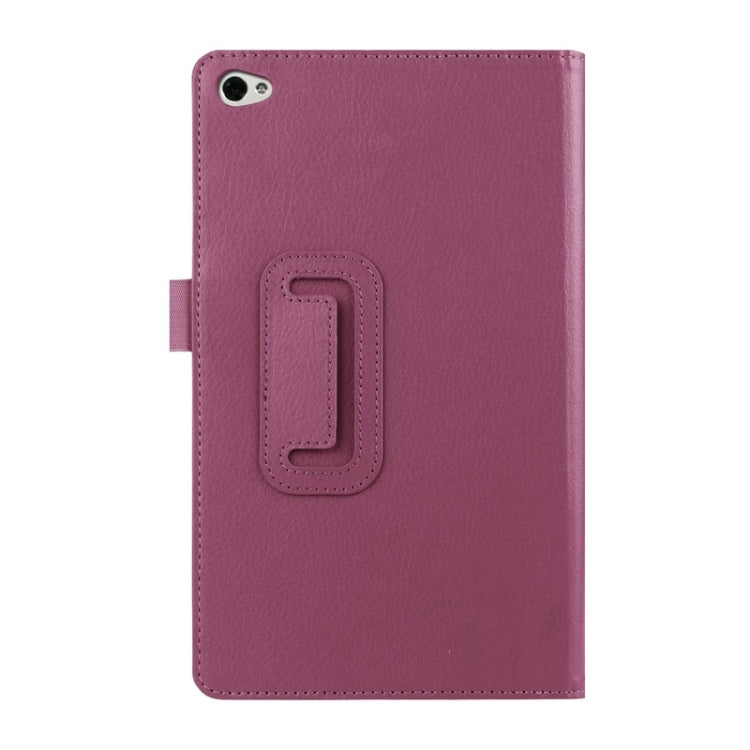 Litchi Texture Horizontal Flip Solid Color Smart Leather Case with Two-folding Holder & Sleep / Wake-up Function for Huawei MediaPad M2