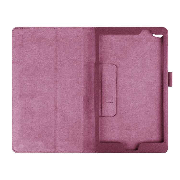 Litchi Texture Horizontal Flip Solid Color Smart Leather Case with Two-folding Holder & Sleep / Wake-up Function for Huawei MediaPad M2