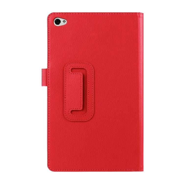 Litchi Texture Horizontal Flip Solid Color Smart Leather Case with Two-folding Holder & Sleep / Wake-up Function for Huawei MediaPad M2