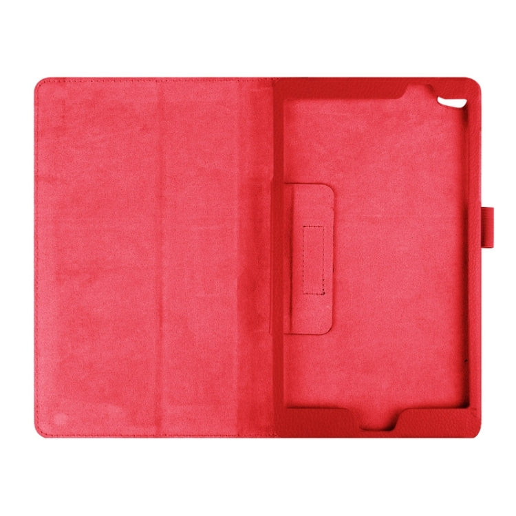 Litchi Texture Horizontal Flip Solid Color Smart Leather Case with Two-folding Holder & Sleep / Wake-up Function for Huawei MediaPad M2