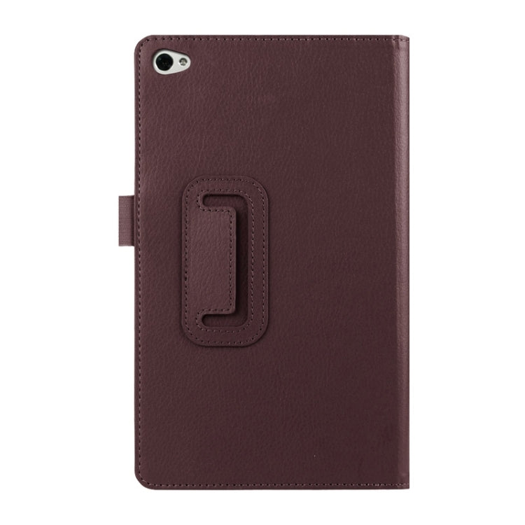 Litchi Texture Horizontal Flip Solid Color Smart Leather Case with Two-folding Holder & Sleep / Wake-up Function for Huawei MediaPad M2