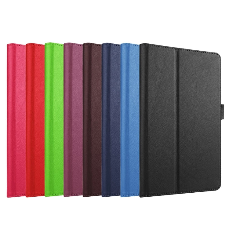 Litchi Texture Horizontal Flip Solid Color Smart Leather Case with Two-folding Holder & Sleep / Wake-up Function for Huawei MediaPad M2