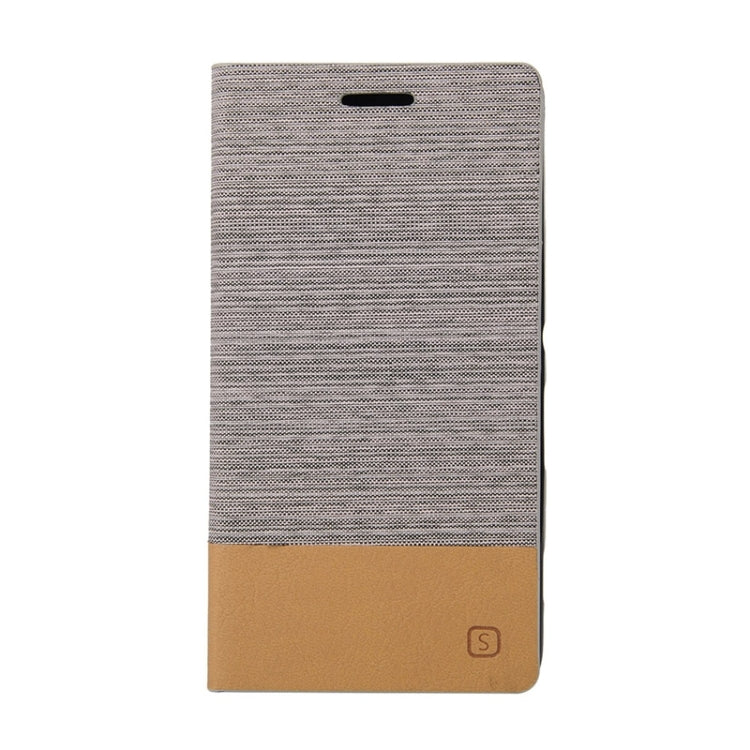 Canvas Texture Horizontal Flip Leather Case with Holder & Card Slots for Sony Xperia C4