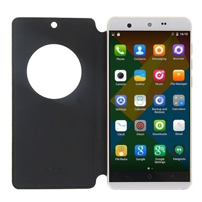 KINGZONE Frosted Thin Leather Case with Window for KINGZONE N5(Black)