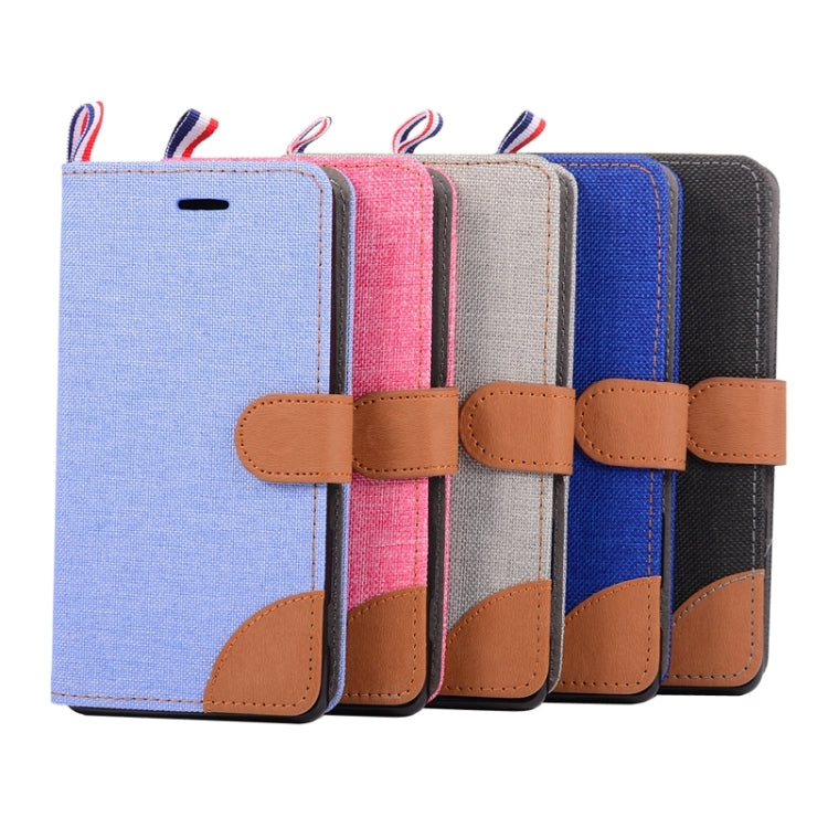 Denim Fabric Leather Case with Holder & Card Slots for Sony Xperia C4