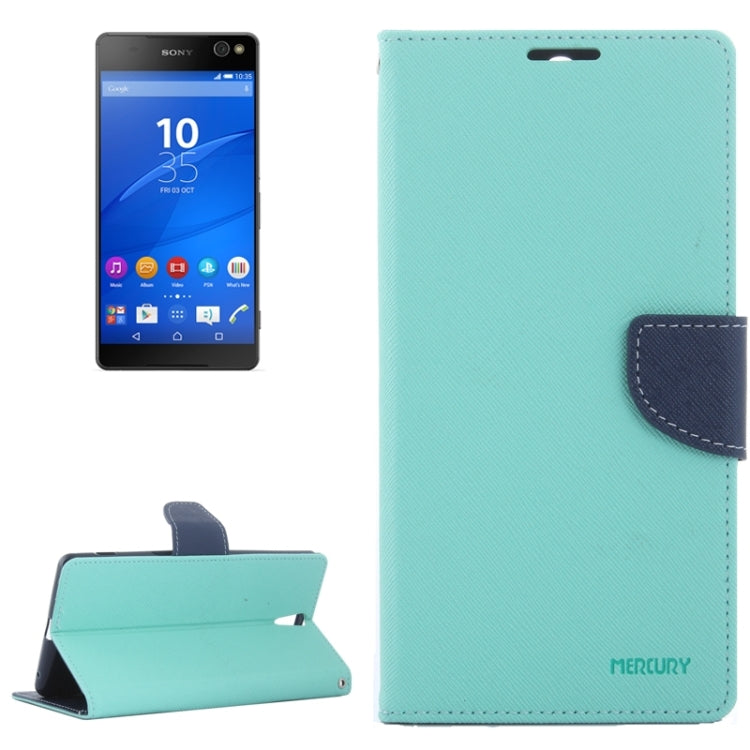Color Matching Cross Texture Flip Leather Case with Holder & Card Slots & Wallet for Sony Xperia C5