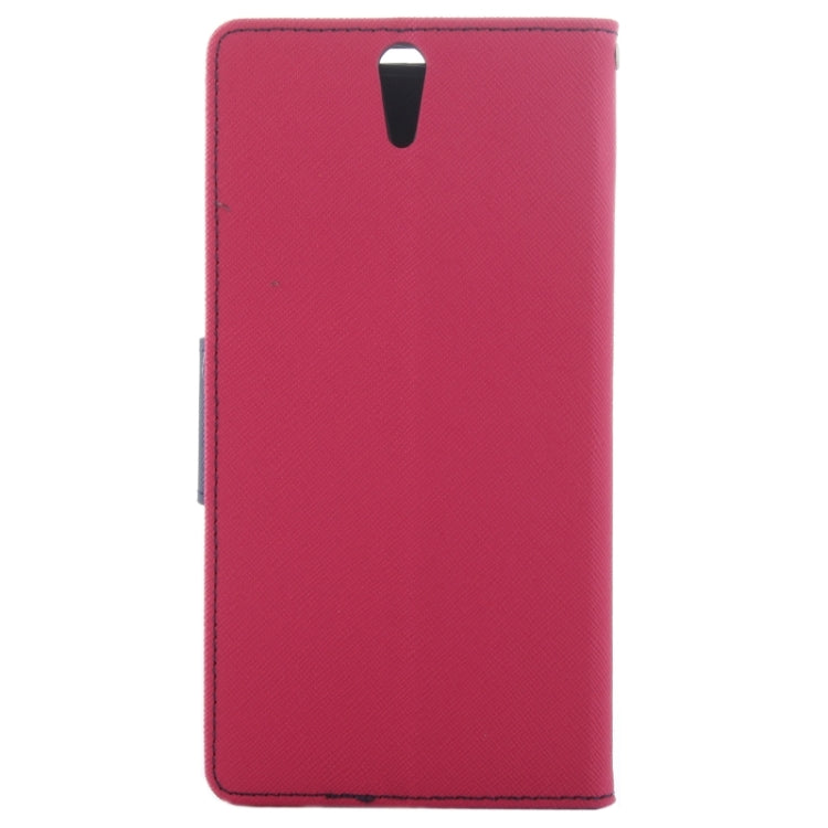 Color Matching Cross Texture Flip Leather Case with Holder & Card Slots & Wallet for Sony Xperia C5