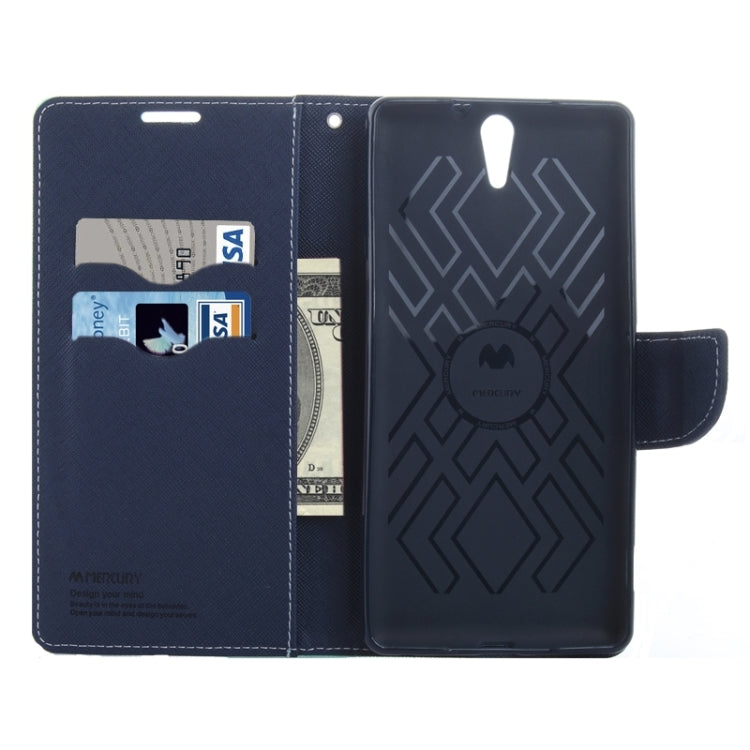Color Matching Cross Texture Flip Leather Case with Holder & Card Slots & Wallet for Sony Xperia C5