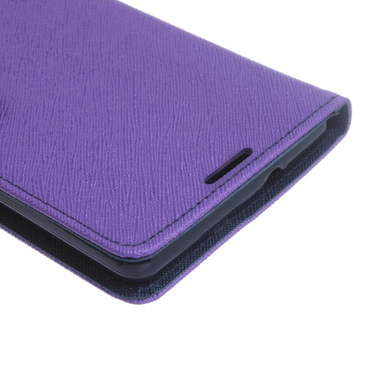 Color Matching Cross Texture Flip Leather Case with Holder & Card Slots & Wallet for Sony Xperia C5