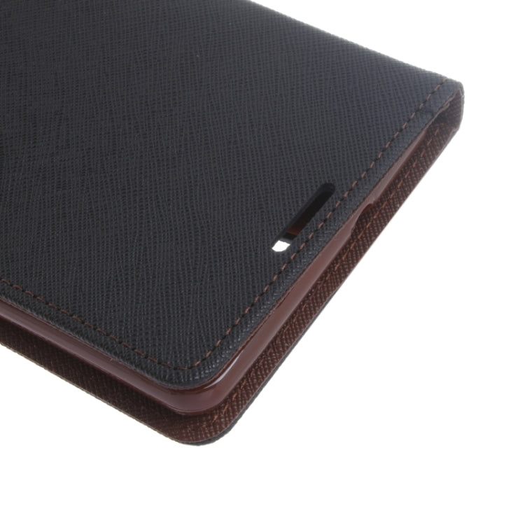 Color Matching Cross Texture Flip Leather Case with Holder & Card Slots & Wallet for Sony Xperia C5