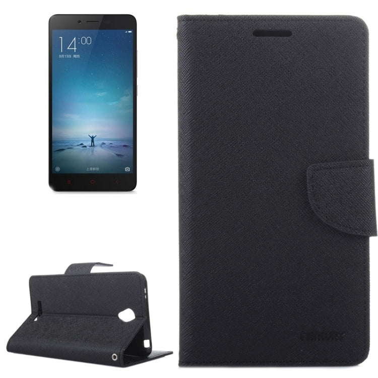 Color Matching Cross Texture Flip Leather Case with Holder & Card Slots & Wallet for Xiaomi Redmi Note 2