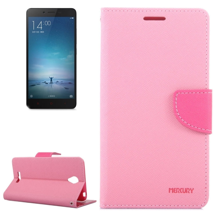 Color Matching Cross Texture Flip Leather Case with Holder & Card Slots & Wallet for Xiaomi Redmi Note 2