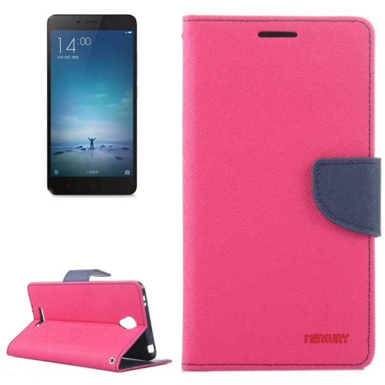 Color Matching Cross Texture Flip Leather Case with Holder & Card Slots & Wallet for Xiaomi Redmi Note 2