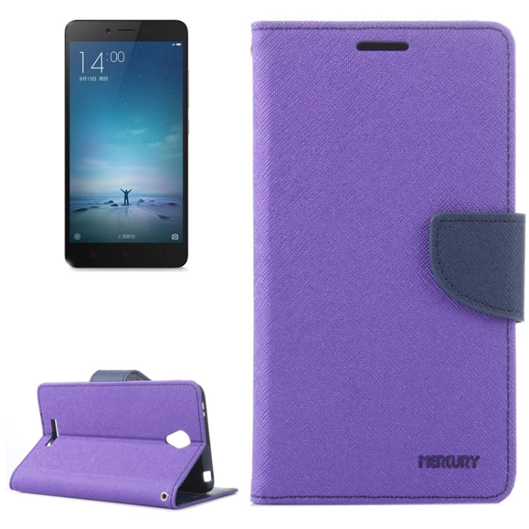 Color Matching Cross Texture Flip Leather Case with Holder & Card Slots & Wallet for Xiaomi Redmi Note 2