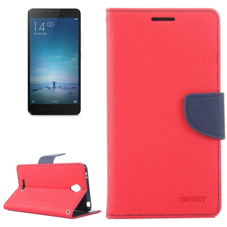 Color Matching Cross Texture Flip Leather Case with Holder & Card Slots & Wallet for Xiaomi Redmi Note 2