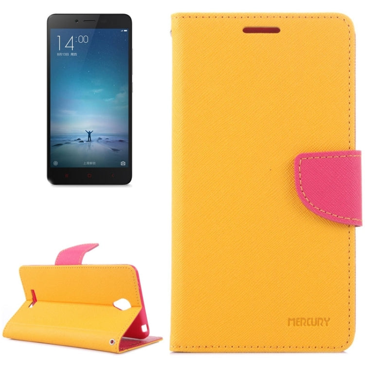 Color Matching Cross Texture Flip Leather Case with Holder & Card Slots & Wallet for Xiaomi Redmi Note 2
