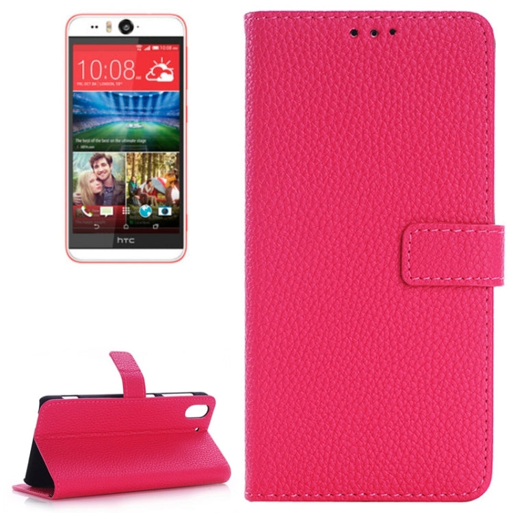 Litchi Texture Horizontal Flip Magnetic Buckle Leather Case with Card Slots & Wallet & Holder for HTC Desire Eye / M910X