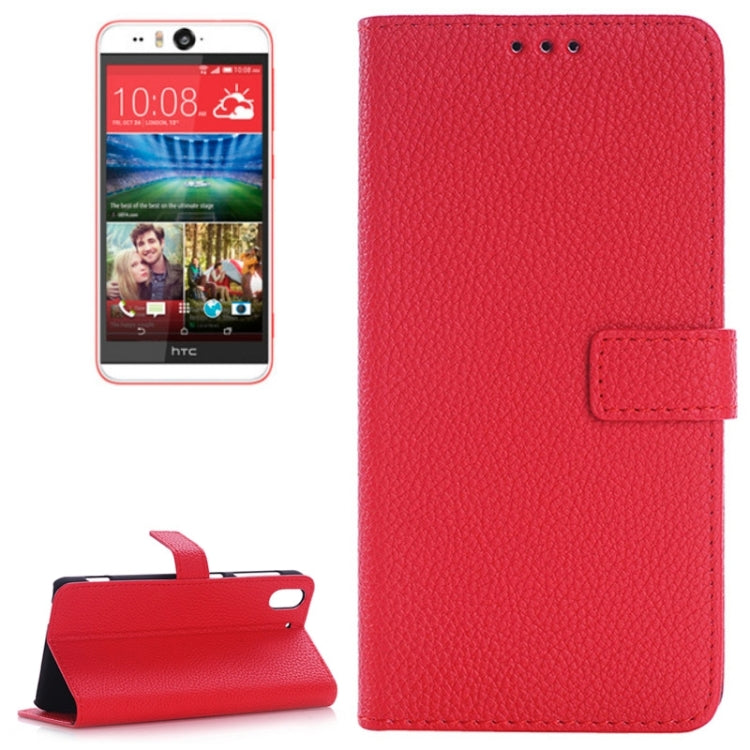 Litchi Texture Horizontal Flip Magnetic Buckle Leather Case with Card Slots & Wallet & Holder for HTC Desire Eye / M910X