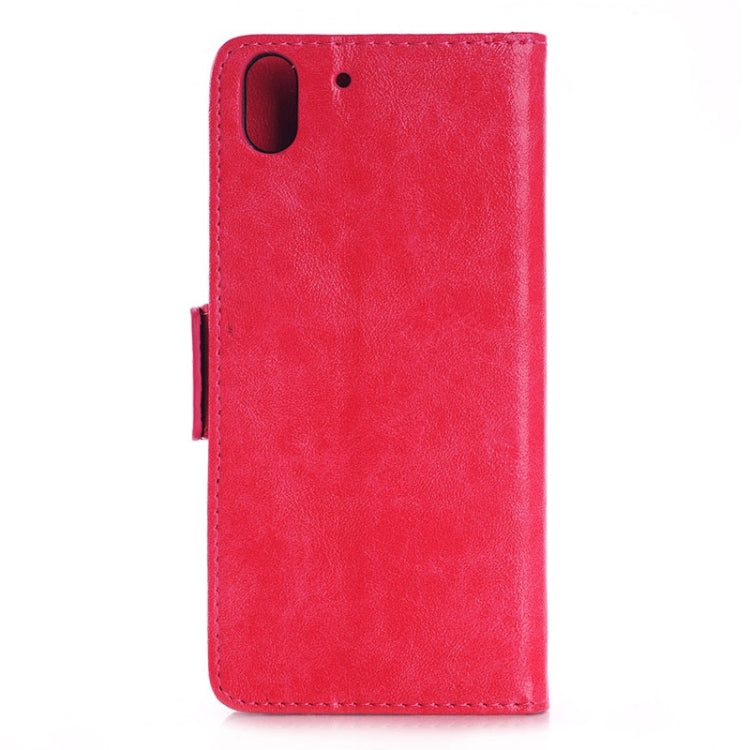 Oil Skin Texture Horizontal Flip Magnetic Buckle Leather Case with Card Slots & Wallet & Holder for HTC Desire Eye / M910X