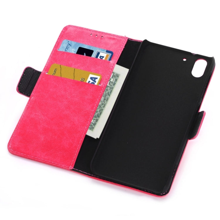 Oil Skin Texture Horizontal Flip Magnetic Buckle Leather Case with Card Slots & Wallet & Holder for HTC Desire Eye / M910X