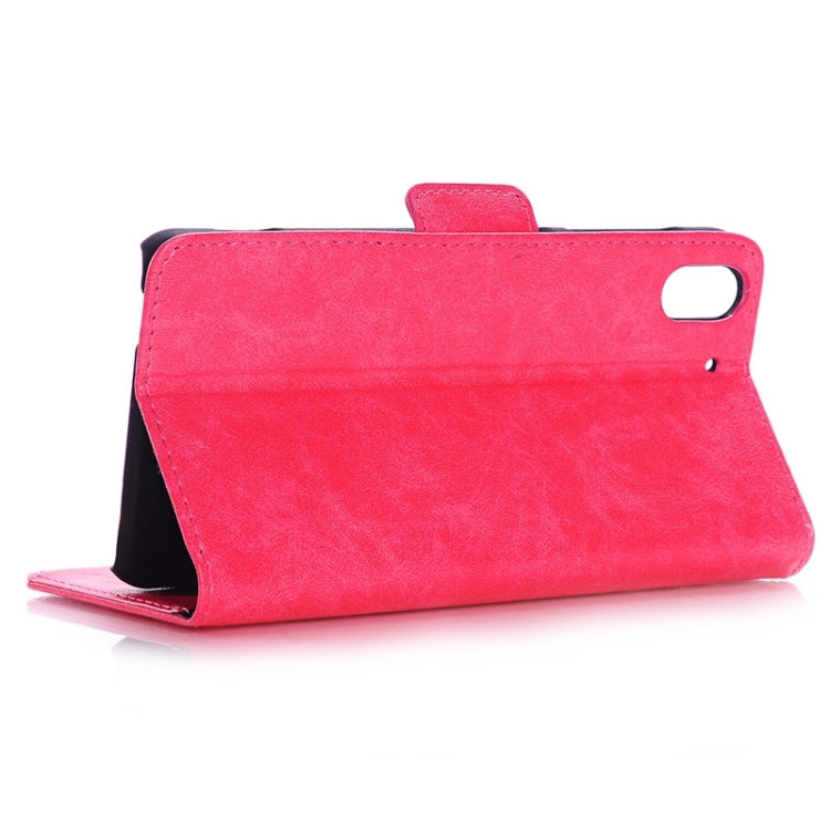 Oil Skin Texture Horizontal Flip Magnetic Buckle Leather Case with Card Slots & Wallet & Holder for HTC Desire Eye / M910X