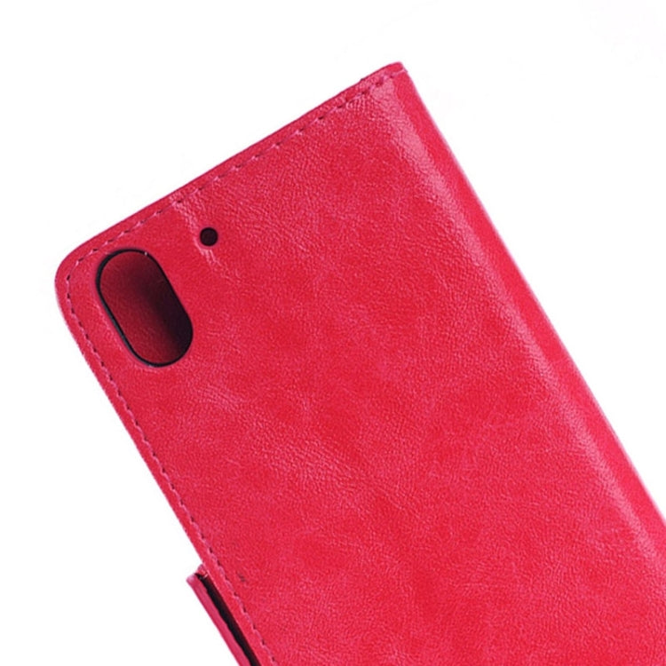 Oil Skin Texture Horizontal Flip Magnetic Buckle Leather Case with Card Slots & Wallet & Holder for HTC Desire Eye / M910X