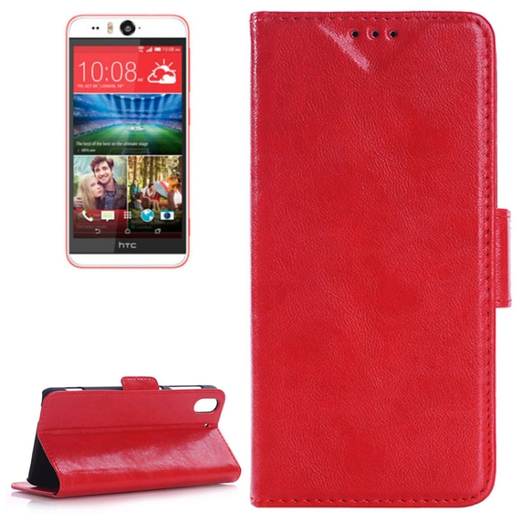 Oil Skin Texture Horizontal Flip Magnetic Buckle Leather Case with Card Slots & Wallet & Holder for HTC Desire Eye / M910X