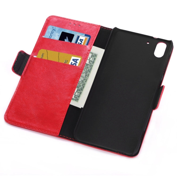 Oil Skin Texture Horizontal Flip Magnetic Buckle Leather Case with Card Slots & Wallet & Holder for HTC Desire Eye / M910X