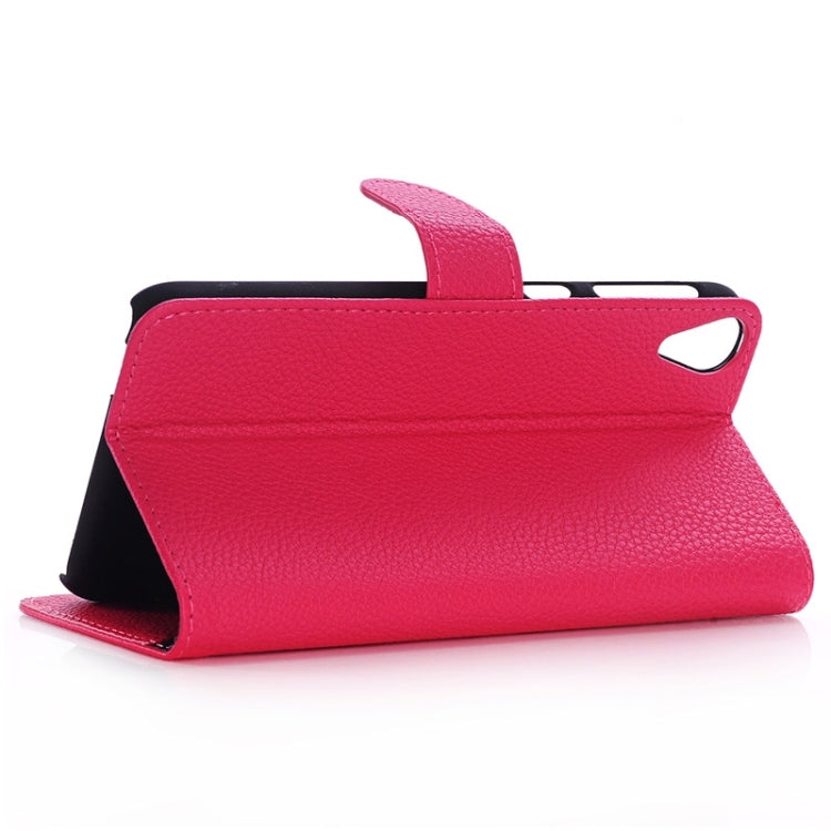 Litchi Texture Horizontal Flip Magnetic Buckle Leather Case with Card Slots & Wallet & Holder for HTC Desire 820