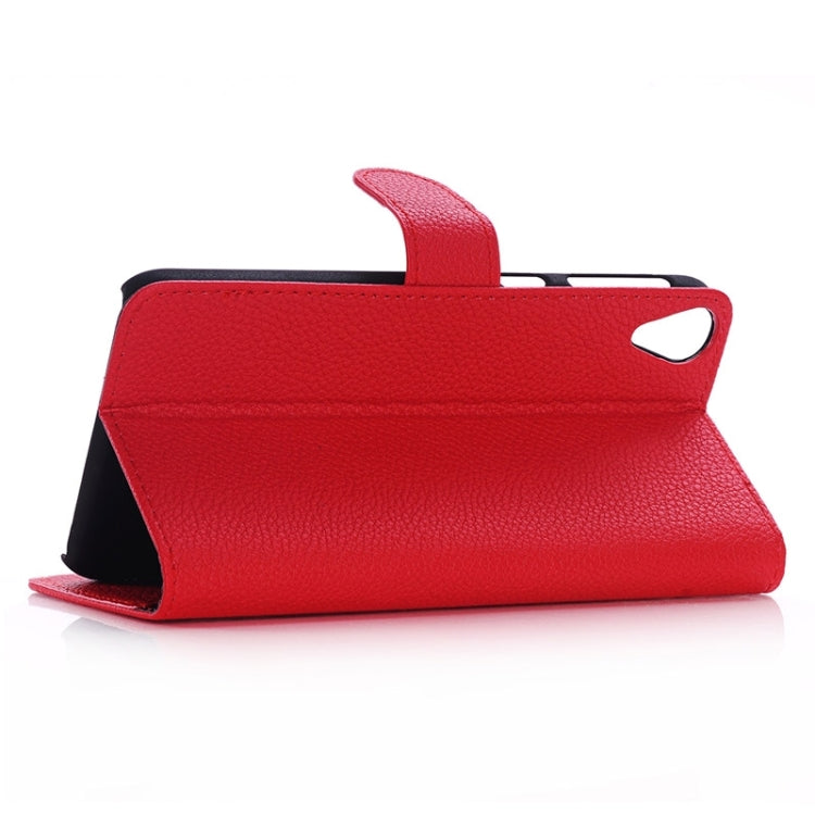 Litchi Texture Horizontal Flip Magnetic Buckle Leather Case with Card Slots & Wallet & Holder for HTC Desire 820